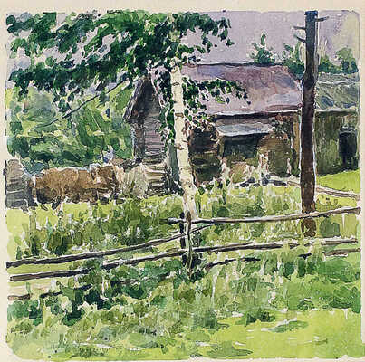 Финогенов Константин Иванович. Пейзаж с сельским домом